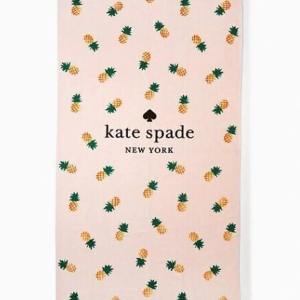 🆕 Kate Spade Pink Pineapple Beach Towel